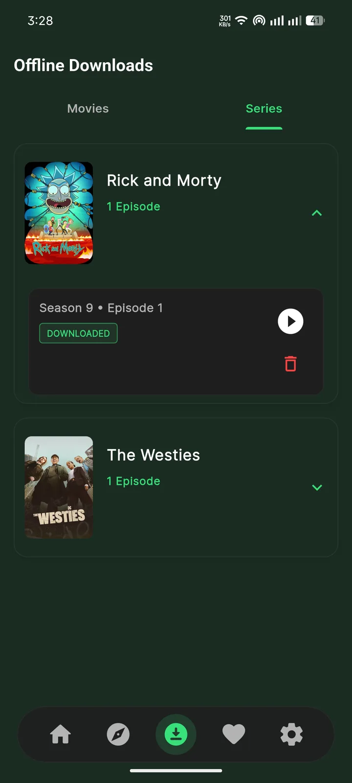 Offline downloads
